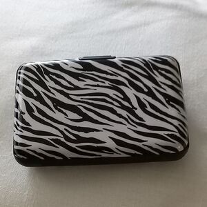 Zebra Print Card Case - Black and White